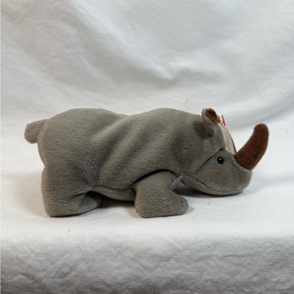 Gray Plush Rhino Toy